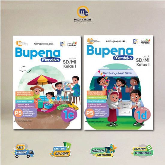 PAKET LENGKAP BUKU ERLANGGA SD MI KELAS 1 KURIKULUM MERDEKA