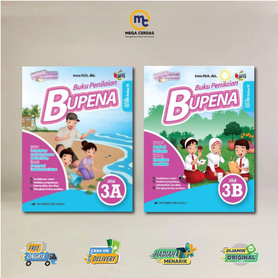 PAKET LENGKAP BUKU ERLANGGA SD MI KELAS 3 K13N