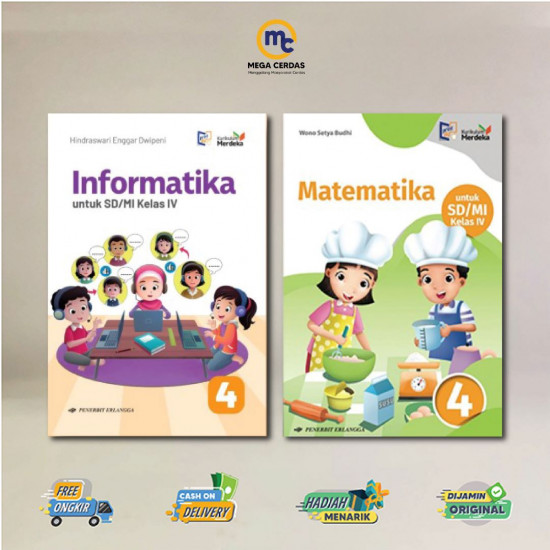 PAKET LENGKAP BUKU ERLANGGA SD MI KELAS 4 KURIKULUM MERDEKA