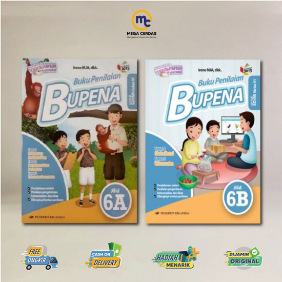 PAKET LENGKAP BUKU ERLANGGA SD MI KELAS 6 K13N