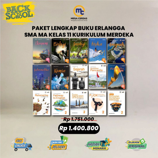 PAKET BUKU ERLANGGA SMA MA KELAS 11 KURIKULUM MERDEKA