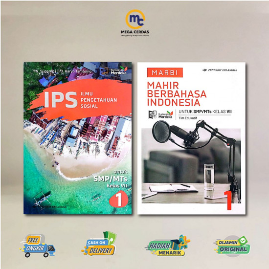 PAKET LENGKAP BUKU ERLANGGA SMP MTS KELAS 7 KURIKULUM MERDEKA