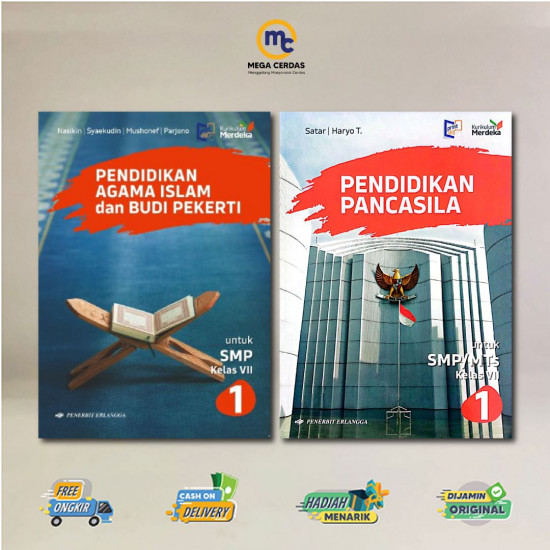 PAKET LENGKAP BUKU ERLANGGA SMP MTS KELAS 7 KURIKULUM MERDEKA