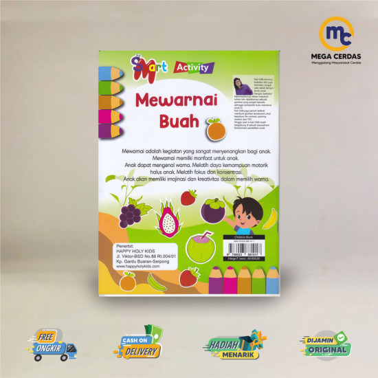 SMART ACTIVITY: MEWARNAI BUAH UNTUK ANAK 3-4 TAHUN