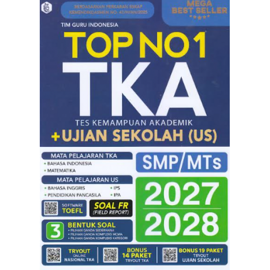 TOP NO.1 TKA (TES KEMAMPUAN AKADEMIK) + UJIAN SEKOLAH (US) SMP/MTS 2027/2028