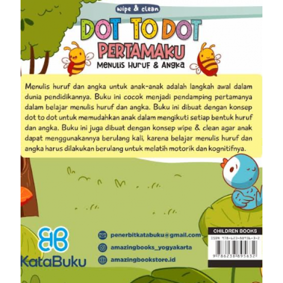 WIPE & CLEAN: DOT TO DOT PERTAMAKU MENULIS HURUF & ANGKA