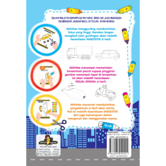 FUN & SIMPLE MENGGUNTING MENEMPEL MEWARNAI KENDARAAN & TRANSPORTASI