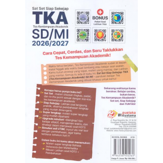 SAT SET SIAP SEKEJAP TKA (TES KEMAMPUAN AKADEMIK) SD/MI 2026/2027