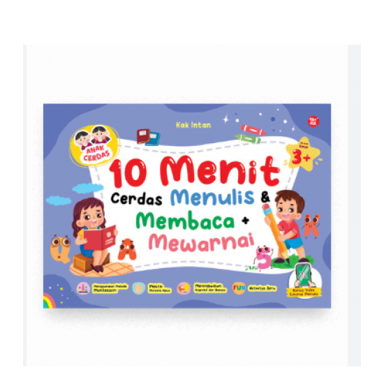 10 MENIT CERDAS MENULIS, MEMBACA & BERHITUNG + MEWARNAI ANAK CERDAS