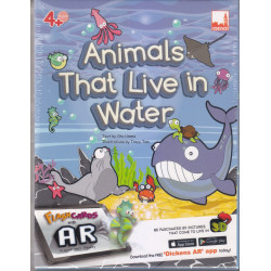FLASHCARDS WITH AR - ANIMALS THAT LIVE IN WATER 4+