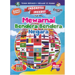 MEWARNAI BENDERA-BENDERA NEGARA BONUS STIKER (INDONESIA-INGGRIS)