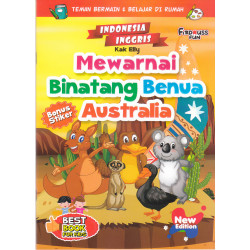MEWARNAI BINATANG BENUA AUSTRALIA NEW EDITION BONUS STIKER (INDONESIA-INGGRIS)