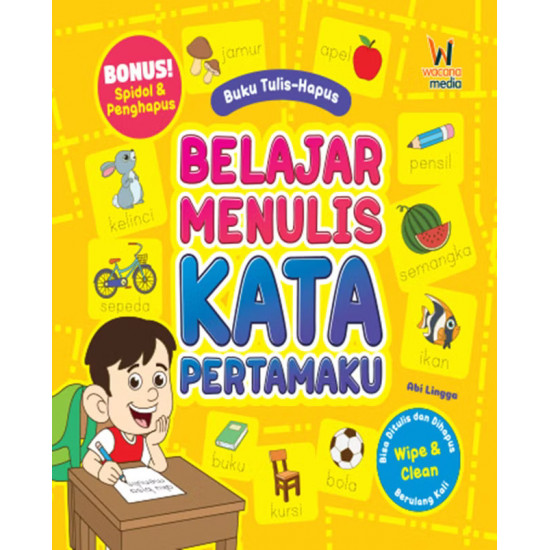 BUKU TULIS-HAPUS BELAJAR MENULIS KATA PERTAMAKU
